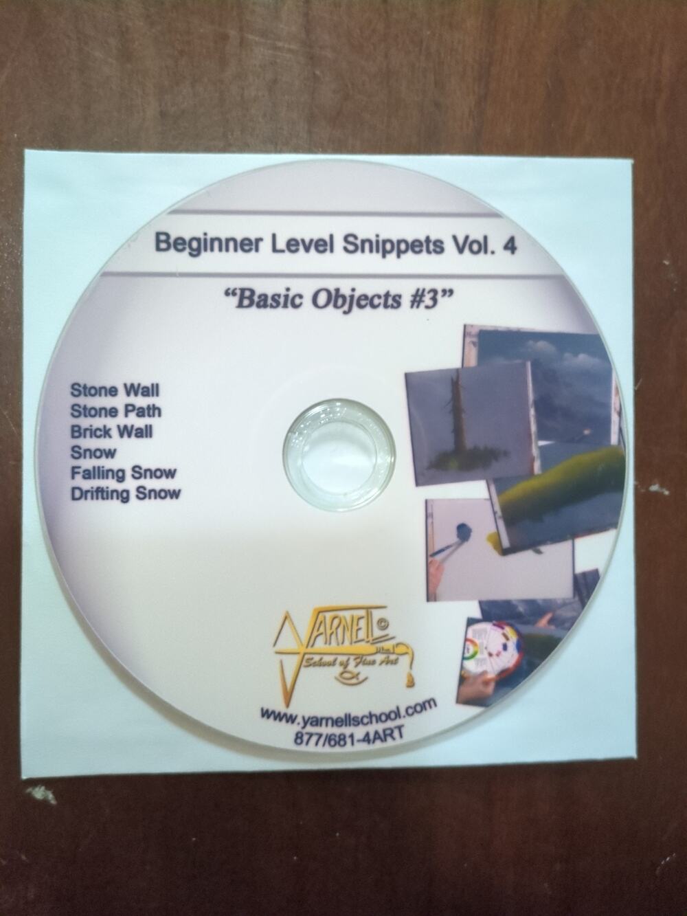 yarnell School fine art beginner level snippets vol 4 basic objects #3 disc only